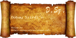 Dobay Szirén névjegykártya